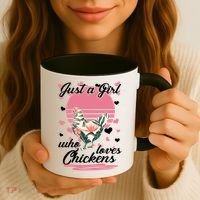 Just A Girl Who Loves Chickens Coffee Mug thumb 3