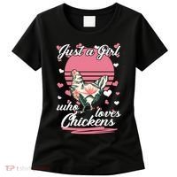 Just A Girl Who Loves Chickens Women's T-Shirt thumb 0
