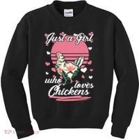Just A Girl Who Loves Chickens Kids Sweatshirt thumb 0