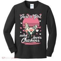 Just A Girl Who Loves Chickens Kids Long Sleeve Shirt thumb 0