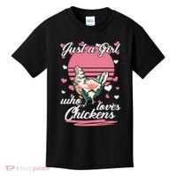 Just A Girl Who Loves Chickens Kids T-Shirt thumb 0