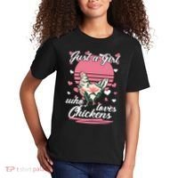 Just A Girl Who Loves Chickens Kids T-Shirt thumb 2