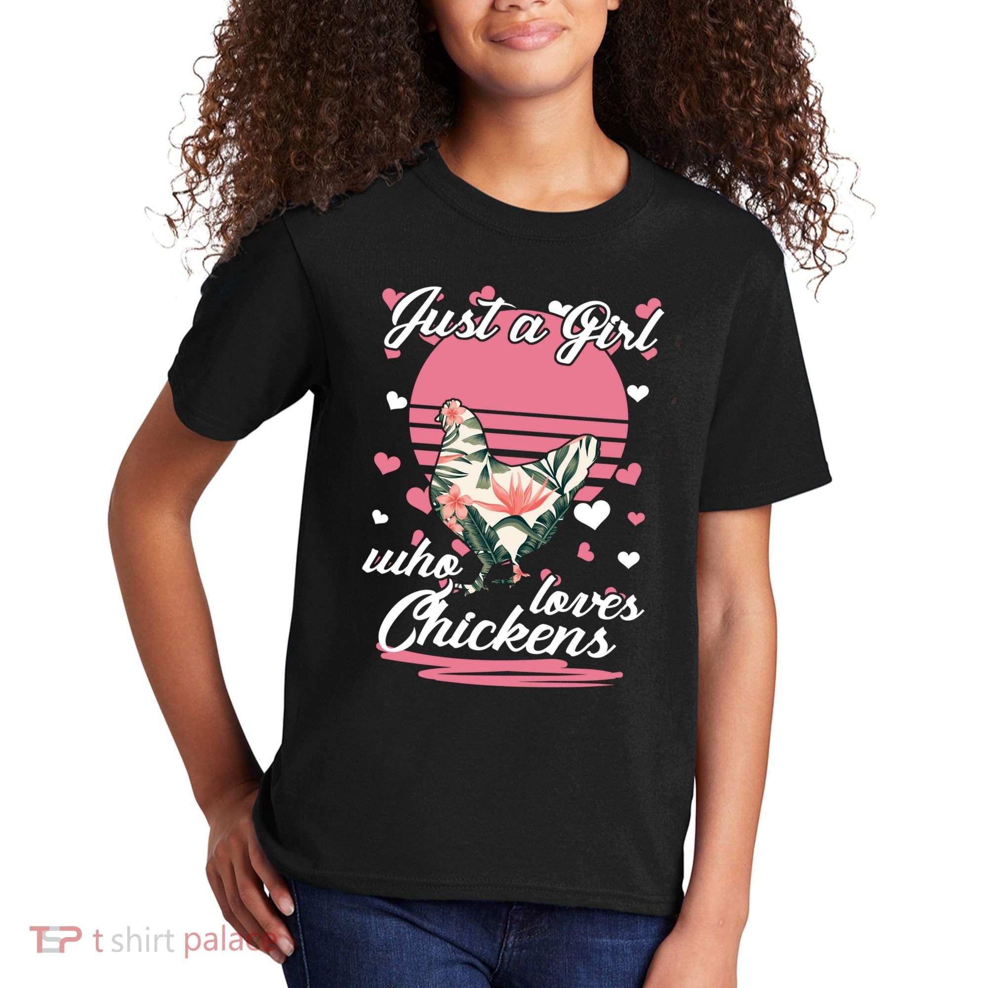 Just A Girl Who Loves Chickens Kids T-Shirt