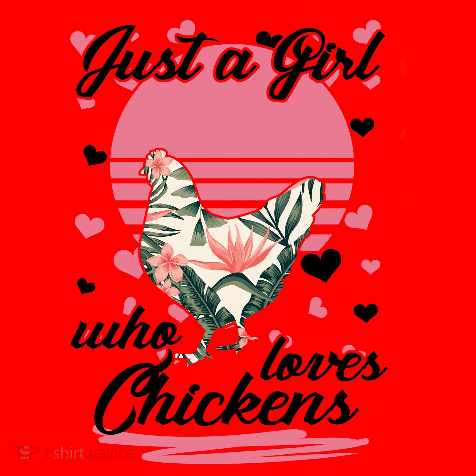 Just A Girl Who Loves Chickens Santa Hat
