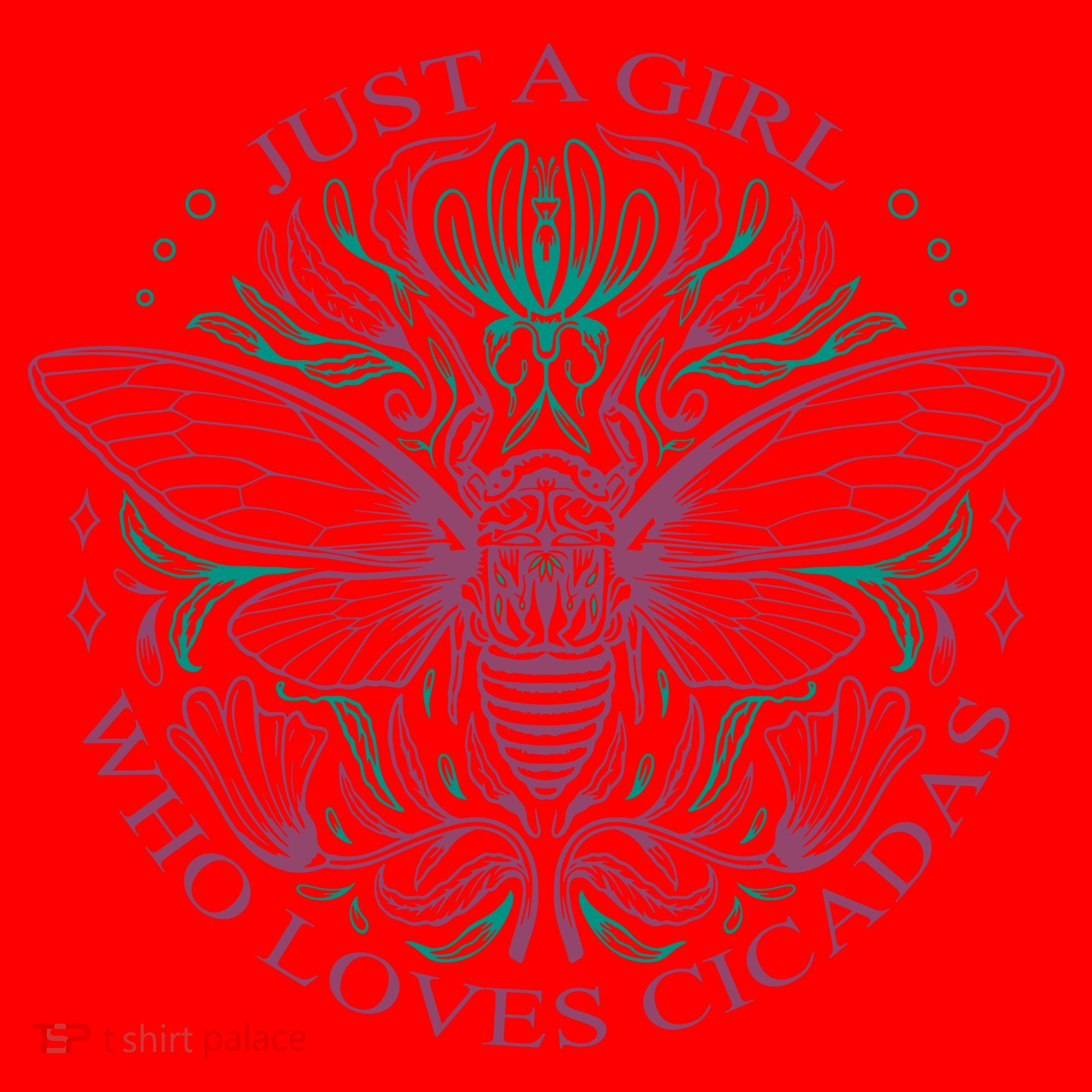 Just A Girl Who Loves Cicadas Santa Hat
