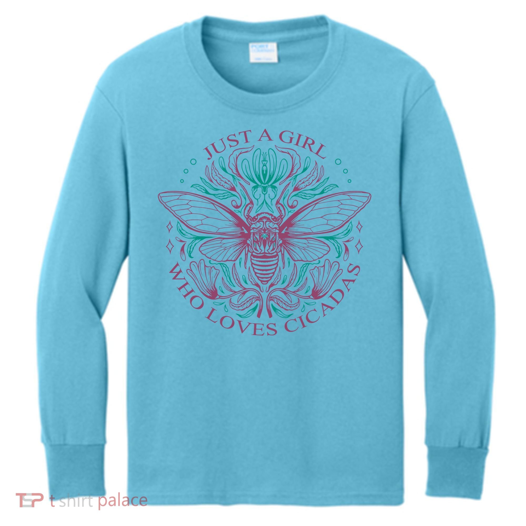 Just A Girl Who Loves Cicadas Kids Long Sleeve Shirt