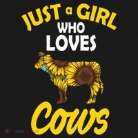 Just A Girl Who loves Cows Flowers Bucket Hat thumb 4