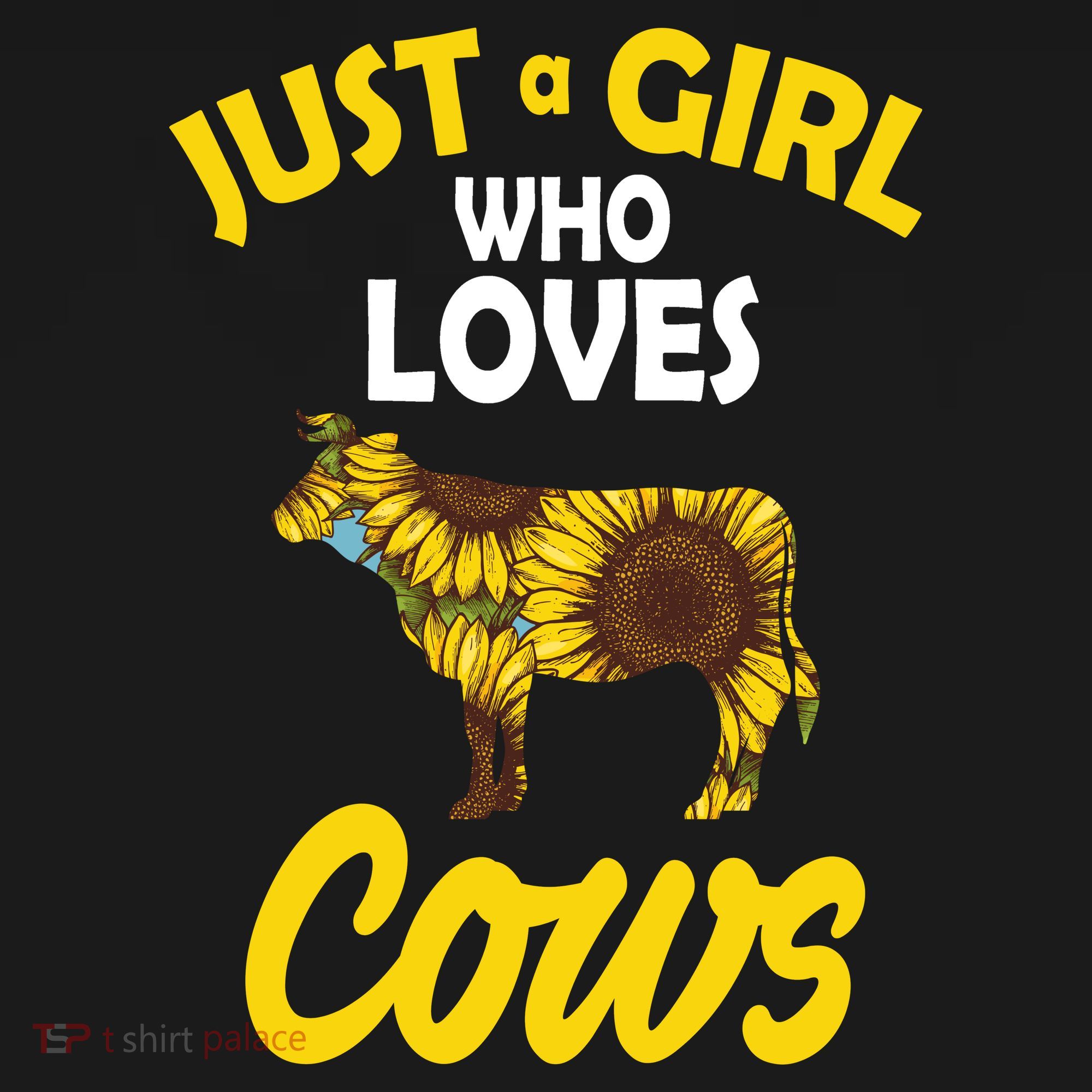 Just A Girl Who loves Cows Flowers Women's Hoodie