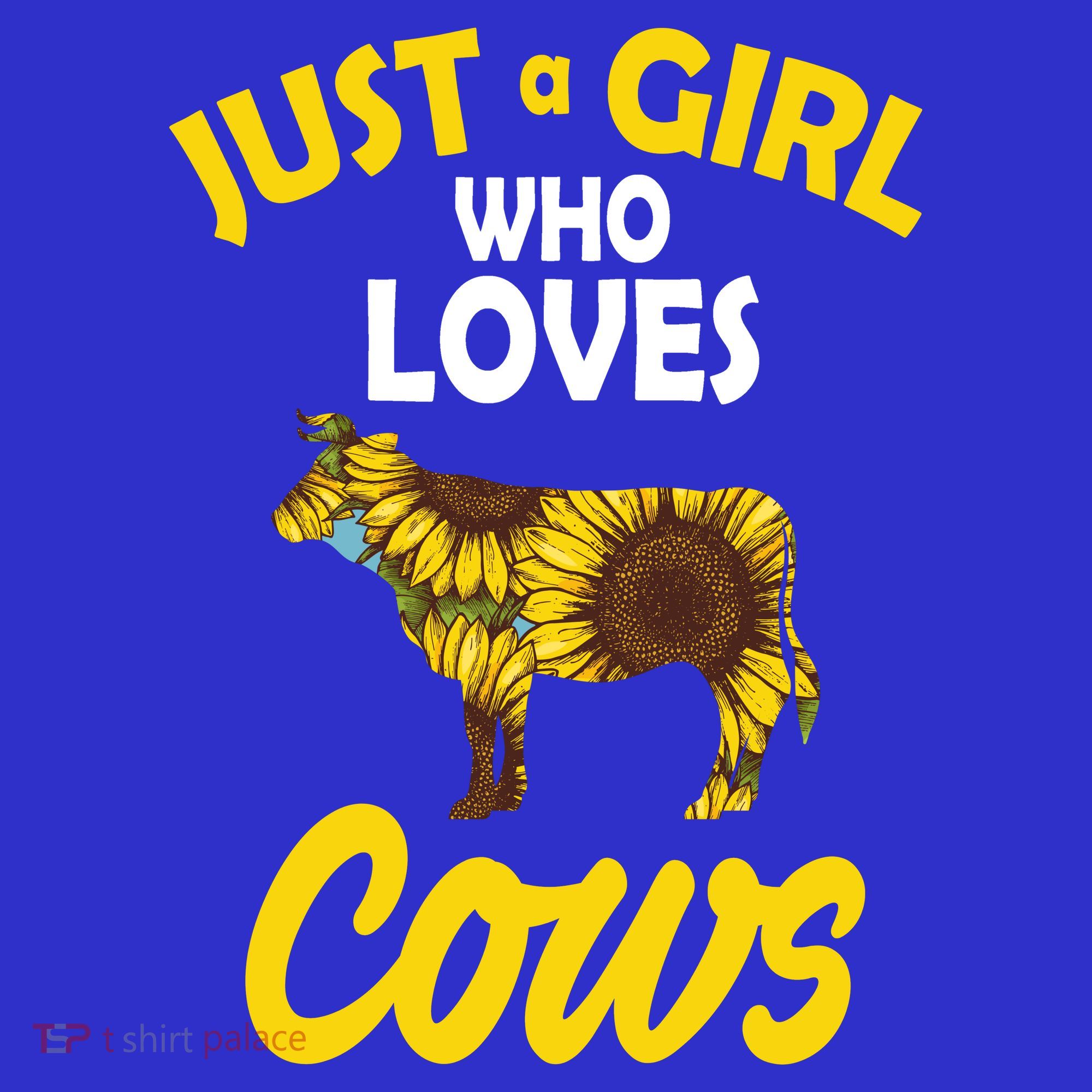 Just A Girl Who loves Cows Flowers T-Shirt