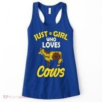 Just A Girl Who loves Cows Flowers Women's Tank Top thumb 0