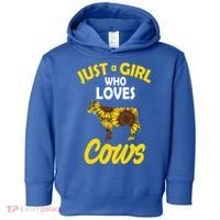 Just A Girl Who loves Cows Flowers Toddler Hoodie thumb 0