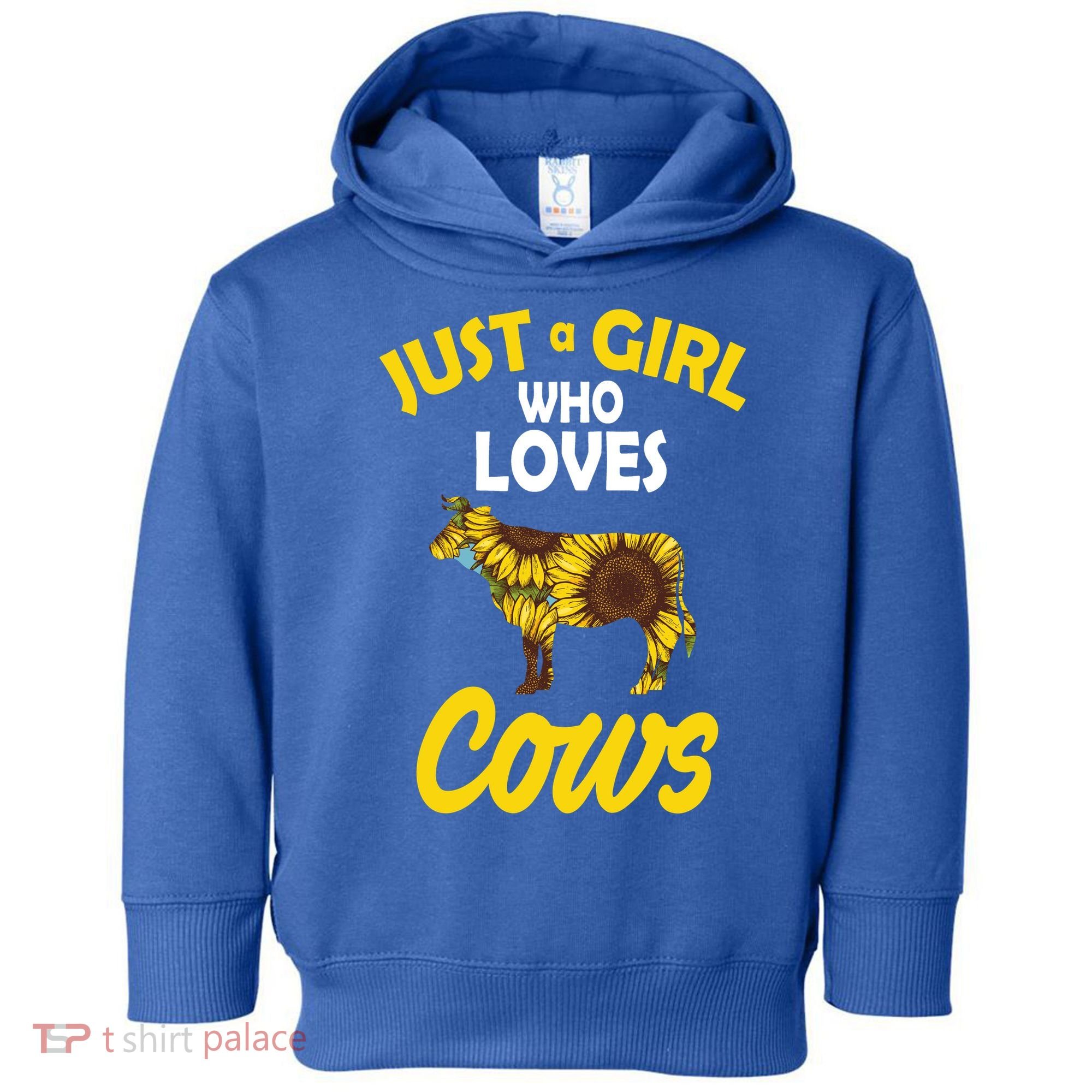 Just A Girl Who loves Cows Flowers Toddler Hoodie