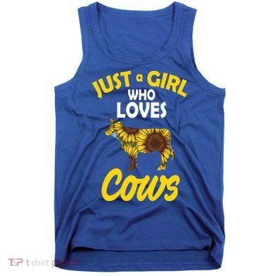 Just A Girl Who loves Cows Flowers Tank Top