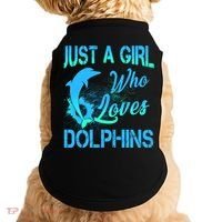 Just A Girl Who Loves Dolphins Doggie Tank thumb 0