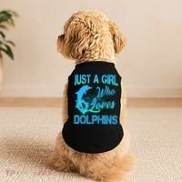Just A Girl Who Loves Dolphins Doggie Tank thumb 2