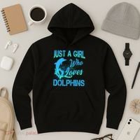 Just A Girl Who Loves Dolphins Hoodie thumb 3