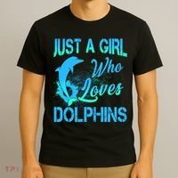 Just A Girl Who Loves Dolphins T-Shirt thumb 3