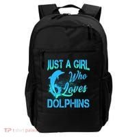 Just A Girl Who Loves Dolphins Backpack thumb 0