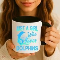 Just A Girl Who Loves Dolphins Coffee Mug thumb 3