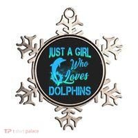 Just A Girl Who Loves Dolphins Ornament thumb 0