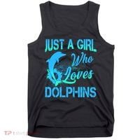 Just A Girl Who Loves Dolphins Tank Top thumb 0