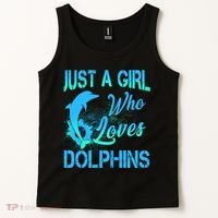 Just A Girl Who Loves Dolphins Tank Top thumb 2