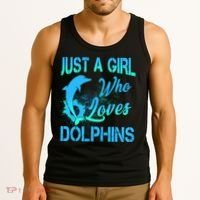 Just A Girl Who Loves Dolphins Tank Top thumb 3