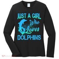 Just A Girl Who Loves Dolphins Women's Long Sleeve Shirt thumb 0