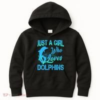 Just A Girl Who Loves Dolphins Kids Hoodie thumb 0