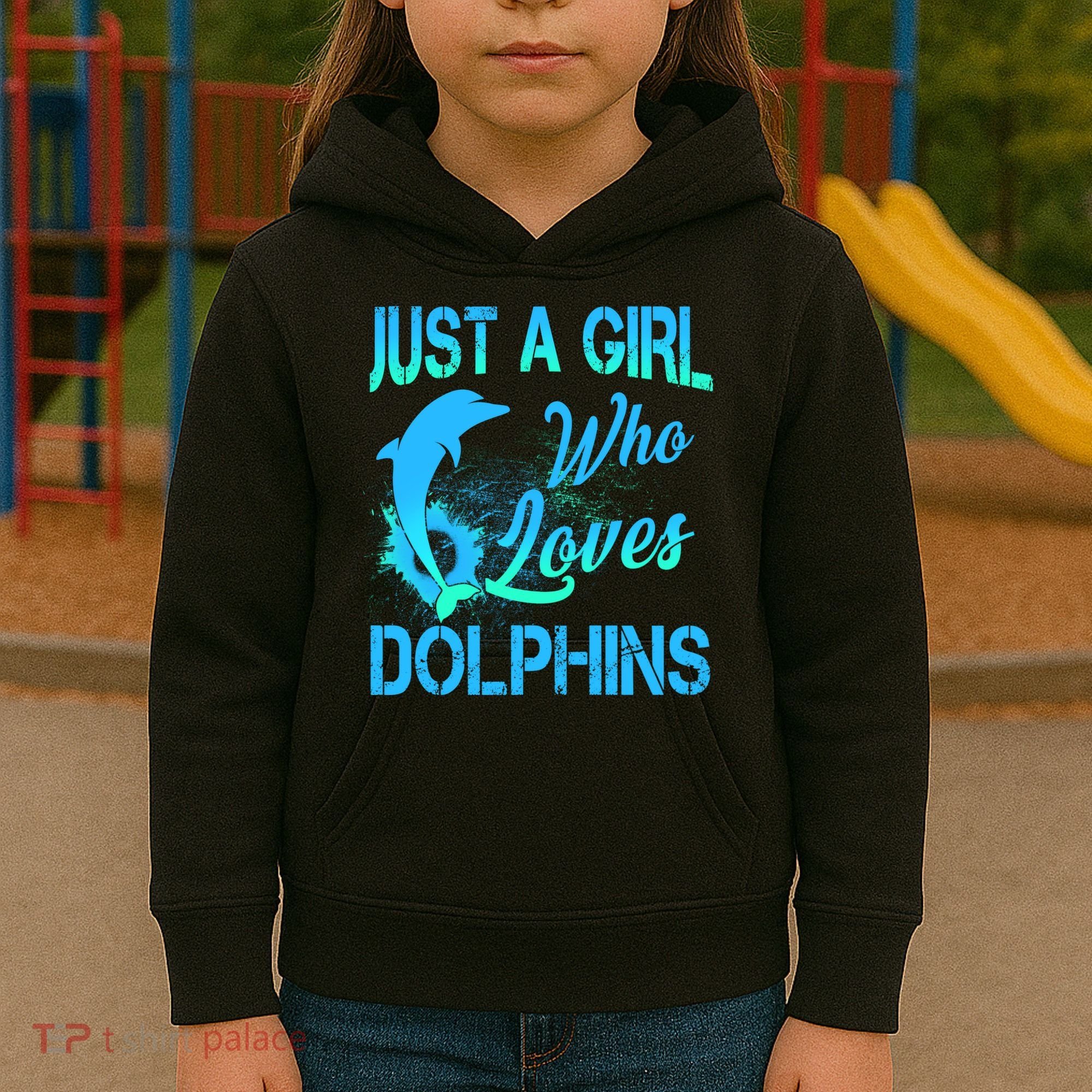 Just A Girl Who Loves Dolphins Kids Hoodie