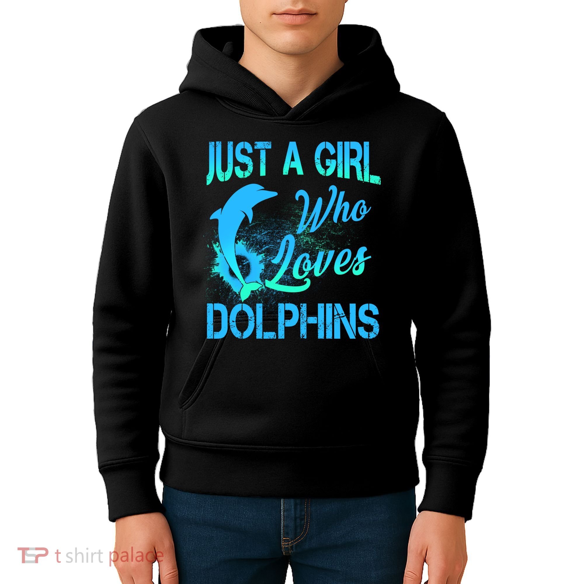 Just A Girl Who Loves Dolphins Kids Hoodie