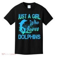 Just A Girl Who Loves Dolphins Kids T-Shirt thumb 0