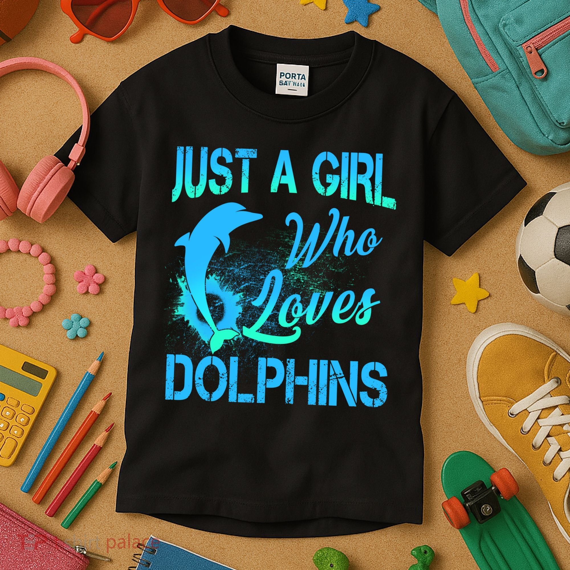 Just A Girl Who Loves Dolphins Kids T-Shirt