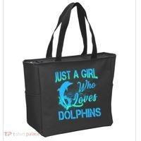 Just A Girl Who Loves Dolphins Tote Bag thumb 2