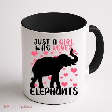 Just A Girl Who Loves Elephants Coffee Mug back