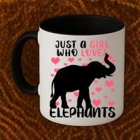 Just A Girl Who Loves Elephants Coffee Mug thumb 2
