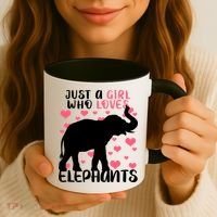 Just A Girl Who Loves Elephants Coffee Mug thumb 3
