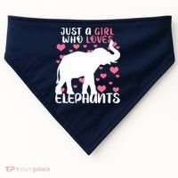 Just A Girl Who Loves Elephants USA-Made Doggie Bandana thumb 0