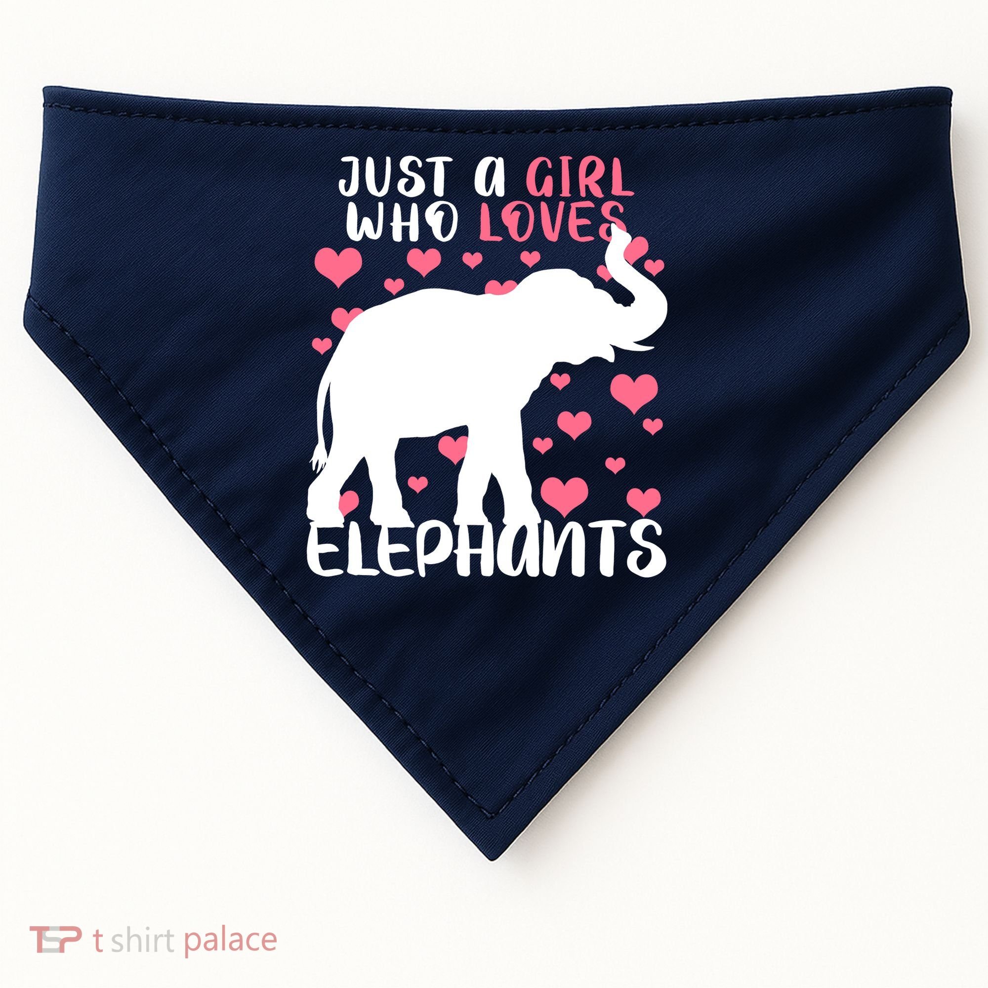 Just A Girl Who Loves Elephants USA-Made Doggie Bandana