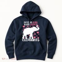 Just A Girl Who Loves Elephants Hoodie thumb 0