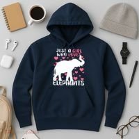 Just A Girl Who Loves Elephants Hoodie thumb 3