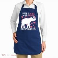 Just A Girl Who Loves Elephants Apron thumb 2