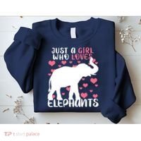 Just A Girl Who Loves Elephants Sweatshirt thumb 2