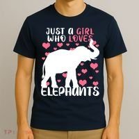 Just A Girl Who Loves Elephants T-Shirt thumb 3