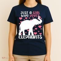 Just A Girl Who Loves Elephants T-Shirt thumb 4