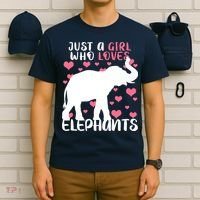 Just A Girl Who Loves Elephants T-Shirt thumb 6
