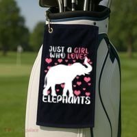 Just A Girl Who Loves Elephants Golf Towel thumb 2