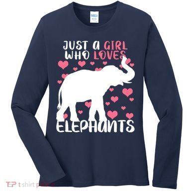 Just A Girl Who Loves Elephants Women's Long Sleeve Shirt