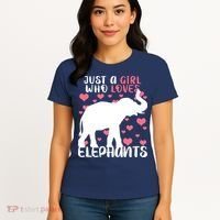 Just A Girl Who Loves Elephants Women's T-Shirt thumb 4