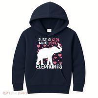 Just A Girl Who Loves Elephants Kids Hoodie thumb 0